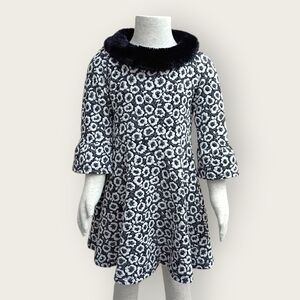 Janie and Jack Black and White Floral Dress